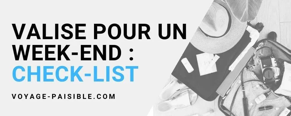 liste valise week end