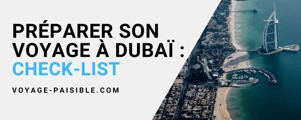 liste voyage valise dubai