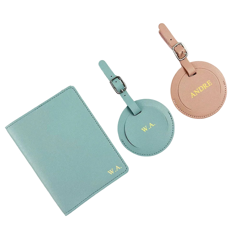 etiquette bagage et etui passeport personnalisables