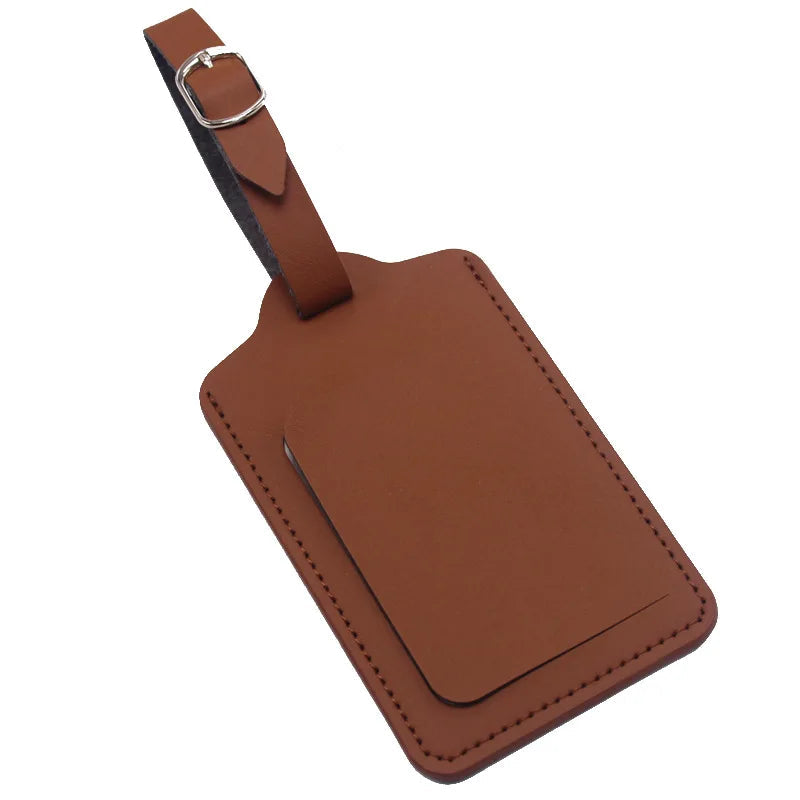 etiquettes pour bagages voyage marron