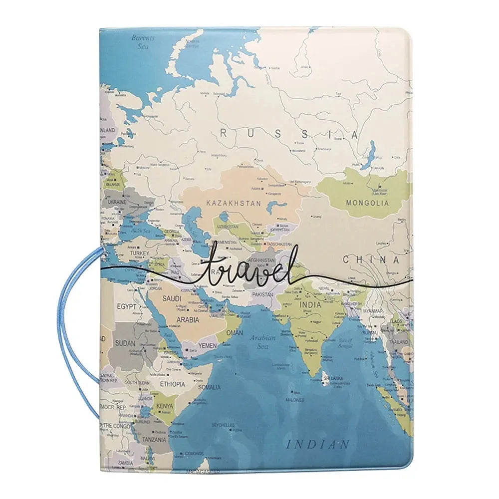 Porte Passeport Carte du Monde
