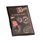étui passeport personnalisé initiales noir