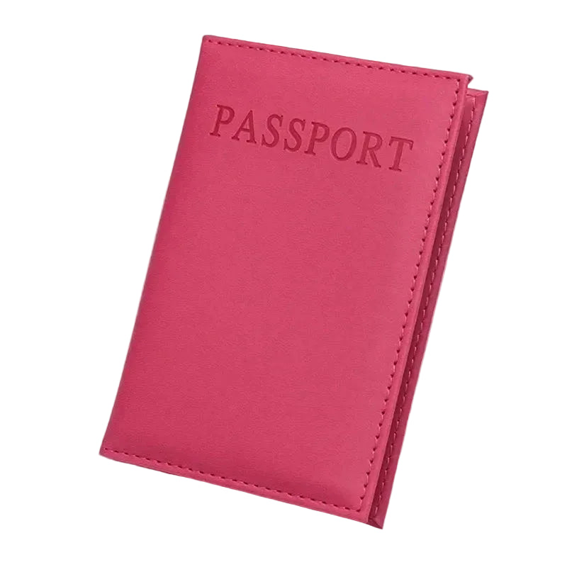 etui protège passeport fuchsia