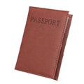 etui protège passeport marron