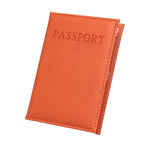 etui protège passeport orange