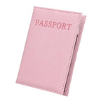 etui protège passeport rose