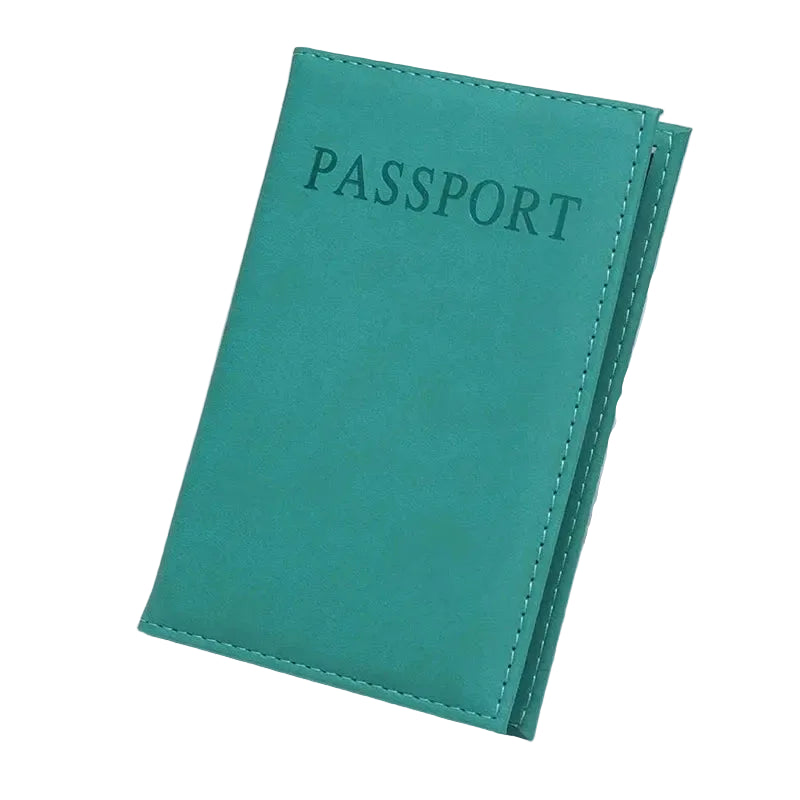 etui protège passeport turquoise