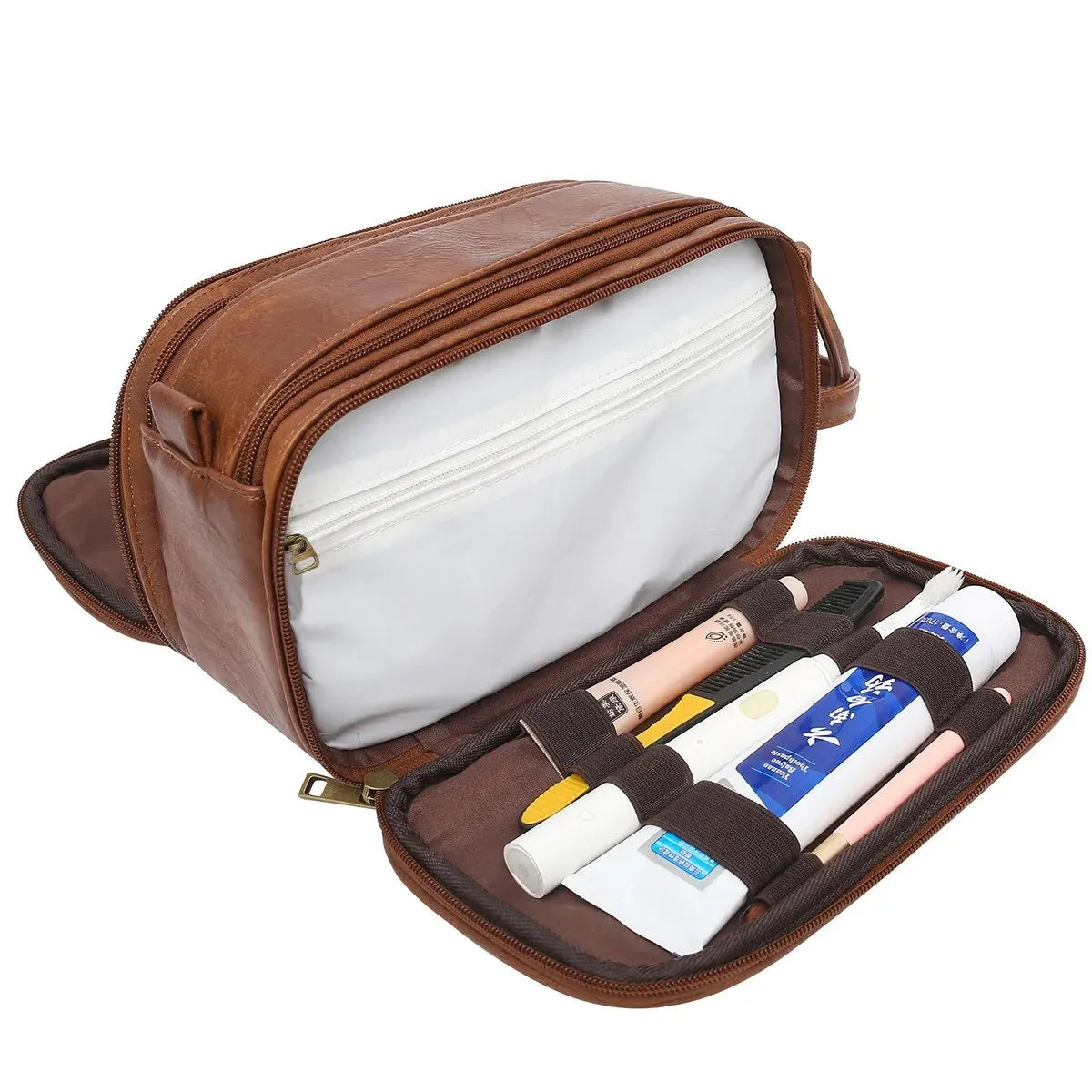 grande trousse de toilette hommes barbe rasage