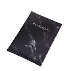 etui passeport effet marbre noir