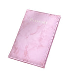 porte passeport marbre rose