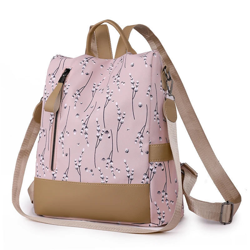 Sac à Dos Antivol Femme Fleuri Voyage Paisible