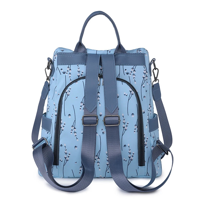 Sac à Dos Antivol Femme Fleuri Voyage Paisible