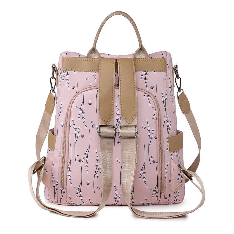 Sac à Dos Antivol Femme Fleuri Voyage Paisible