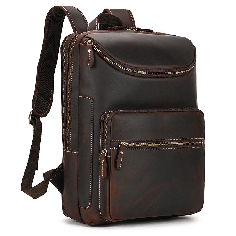 sac a dos cuir marron hommes travail
