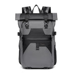 sac a dos homme roll top gris