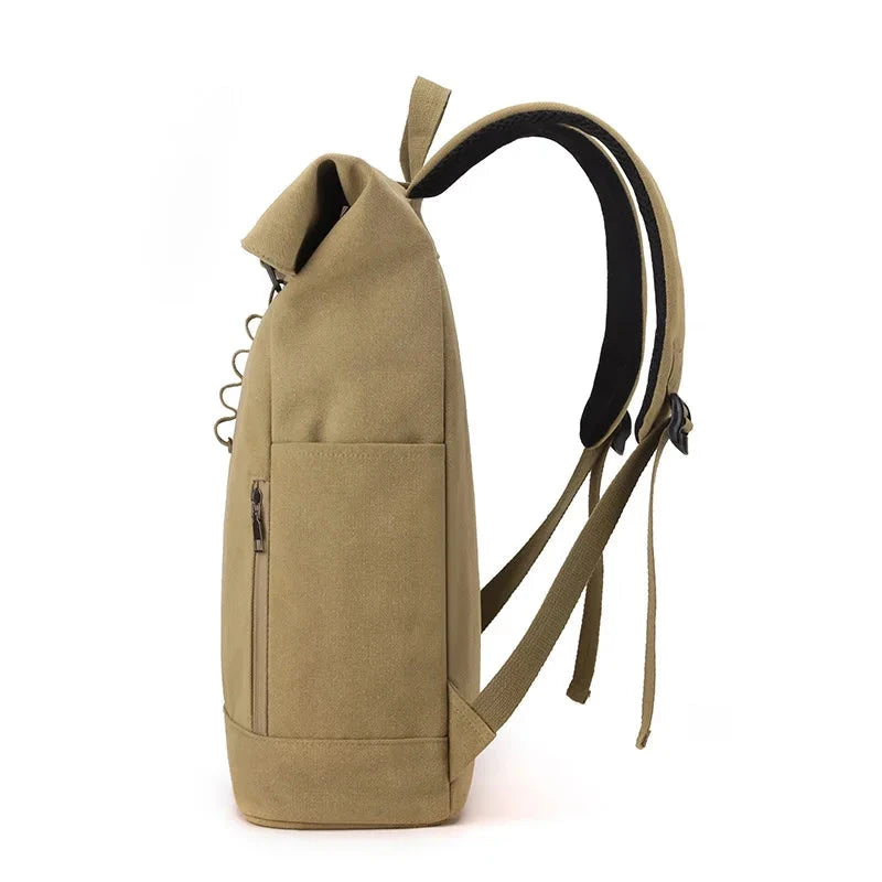 sac a dos roll top en toile