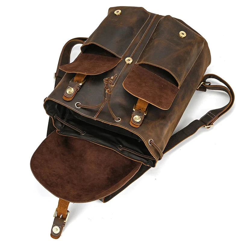 sac a dos retro vintage cuir