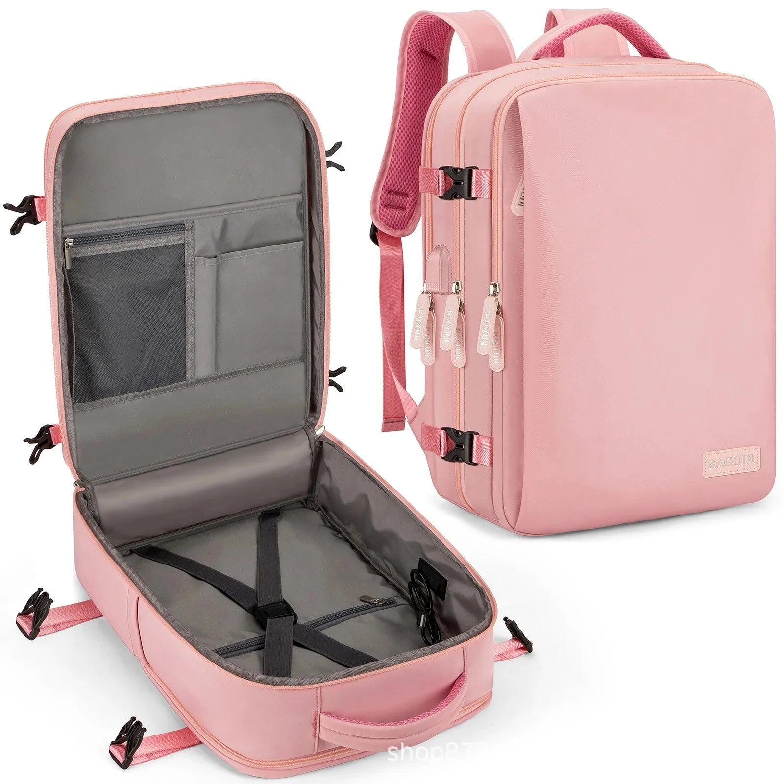 Sac à Dos Voyage Cabine Avion 45 x 36 x 20 rose
