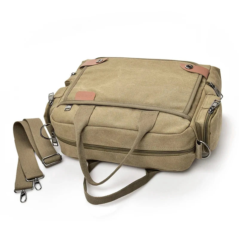 Sac à Bandoulière Messenger Homme Toile Vintage