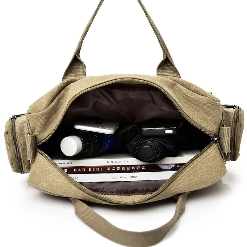 Sac a Bandoulière Messenger Homme Toile Vintage