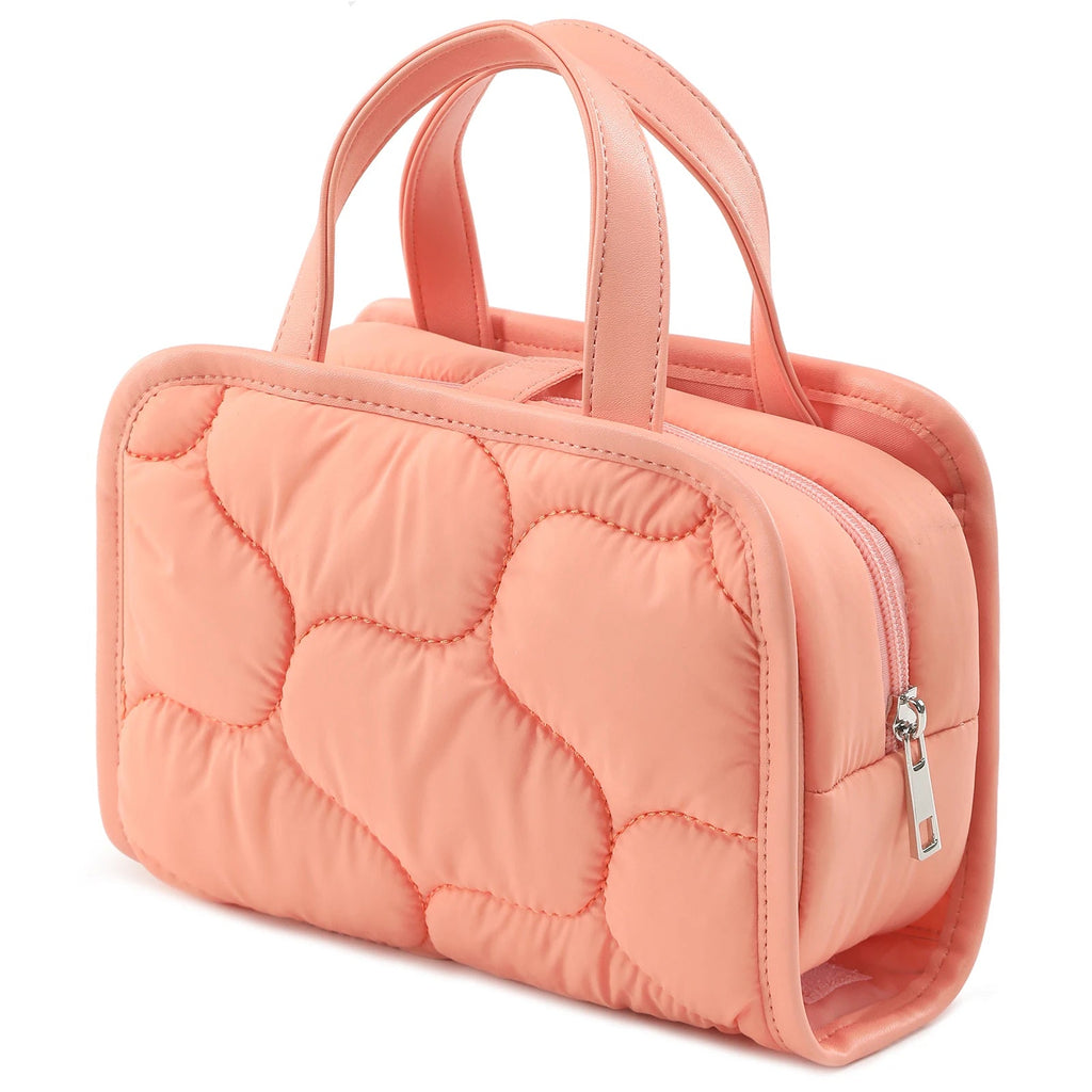 sac trousse toilette femme matelassée 2 en 1