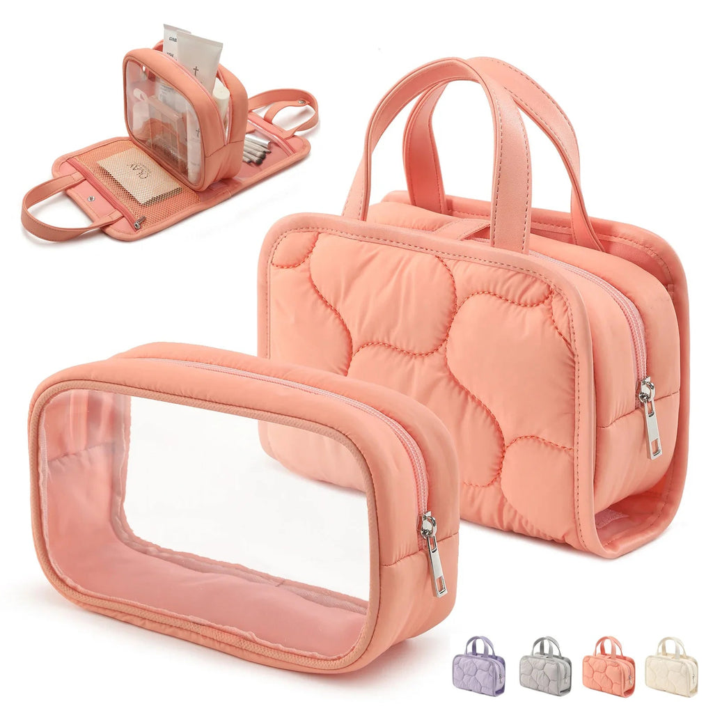 sac trousses de toilette femme matelassée 2 en 1