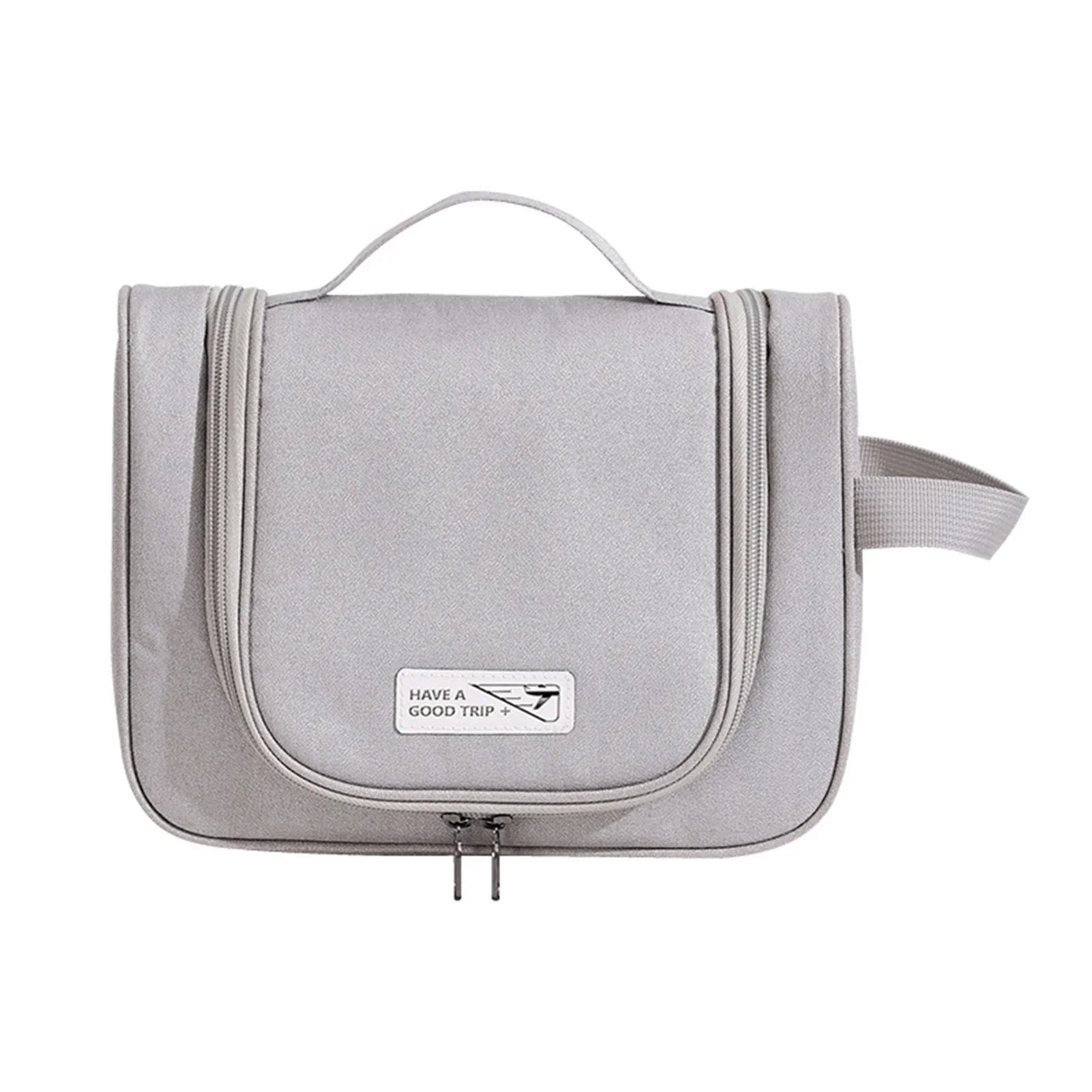 trousse de toilette suspendue voyage tendance grise