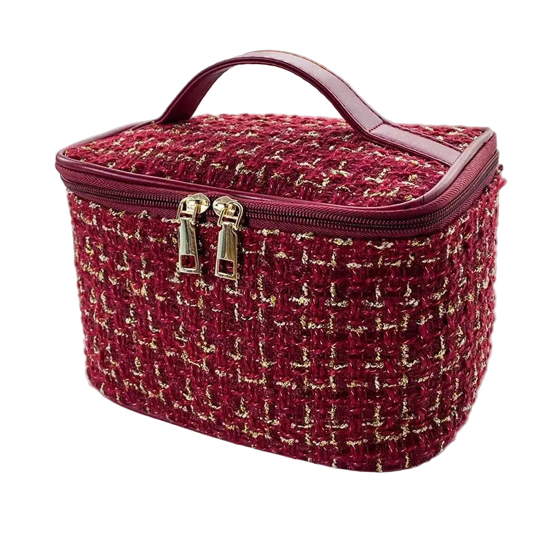 trousse de toilette vanity femme rouge