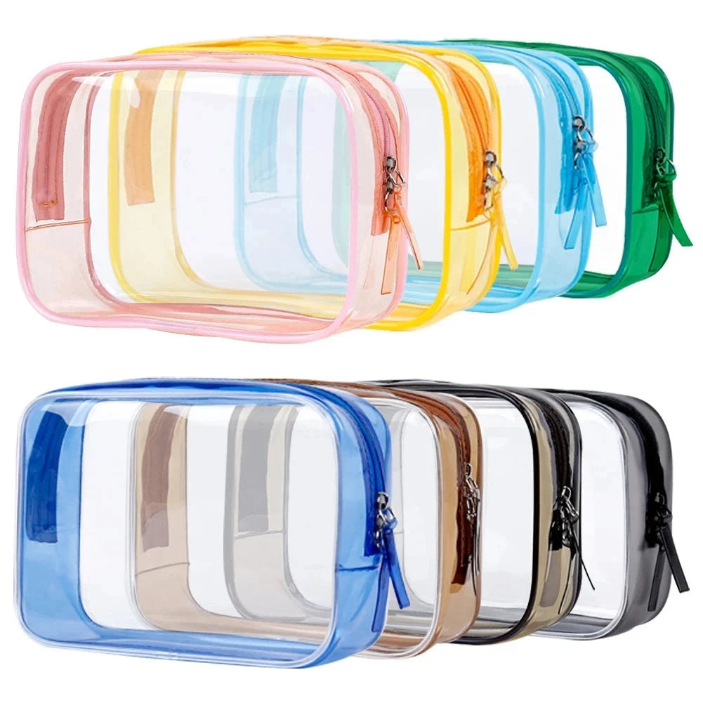 trousses de toilettes plastique transparent