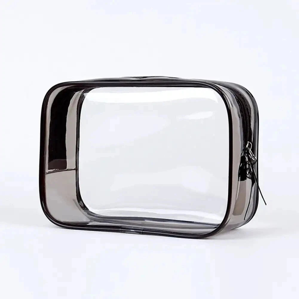 trousse de toilette plastique transparent avion