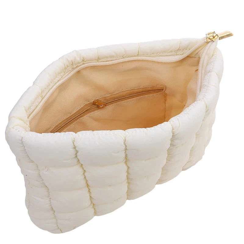trousse toilette tissu matelassé