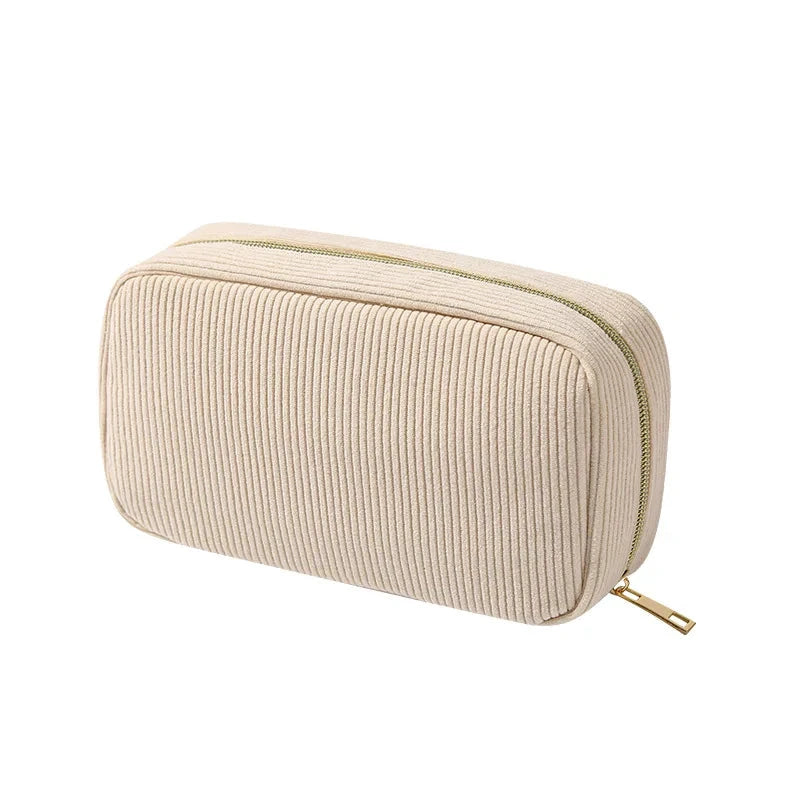 Trousse de Toilette Velours Côtelé