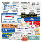 autocollant valise cartes embarquement pack de 30