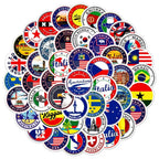 autocollant valise globe trotteur pack de 60