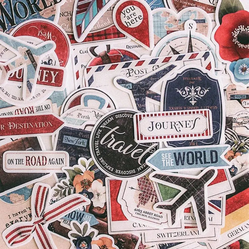 autocollant valise voyage pack de 90