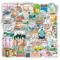 autocollant valise voyageur pack de 50