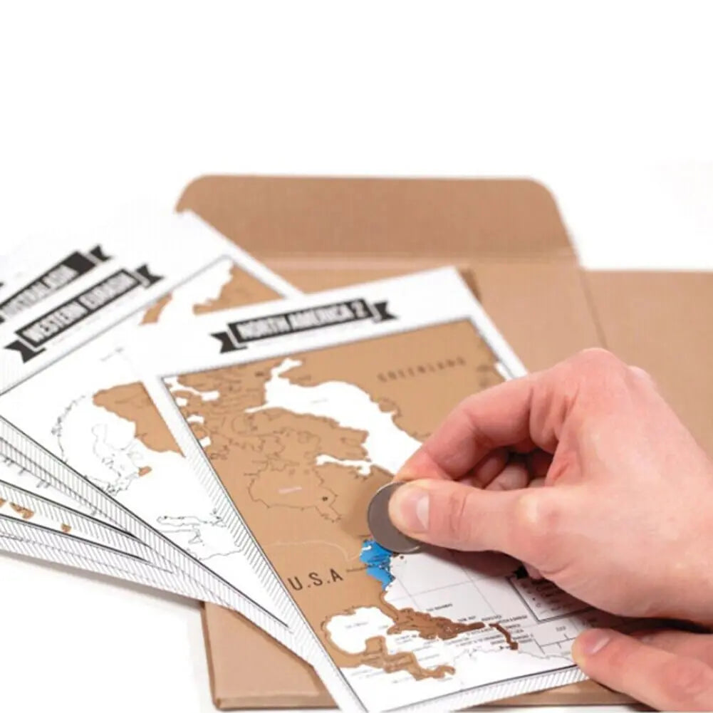 carnet voyage cartes du monde à gratter travelogue