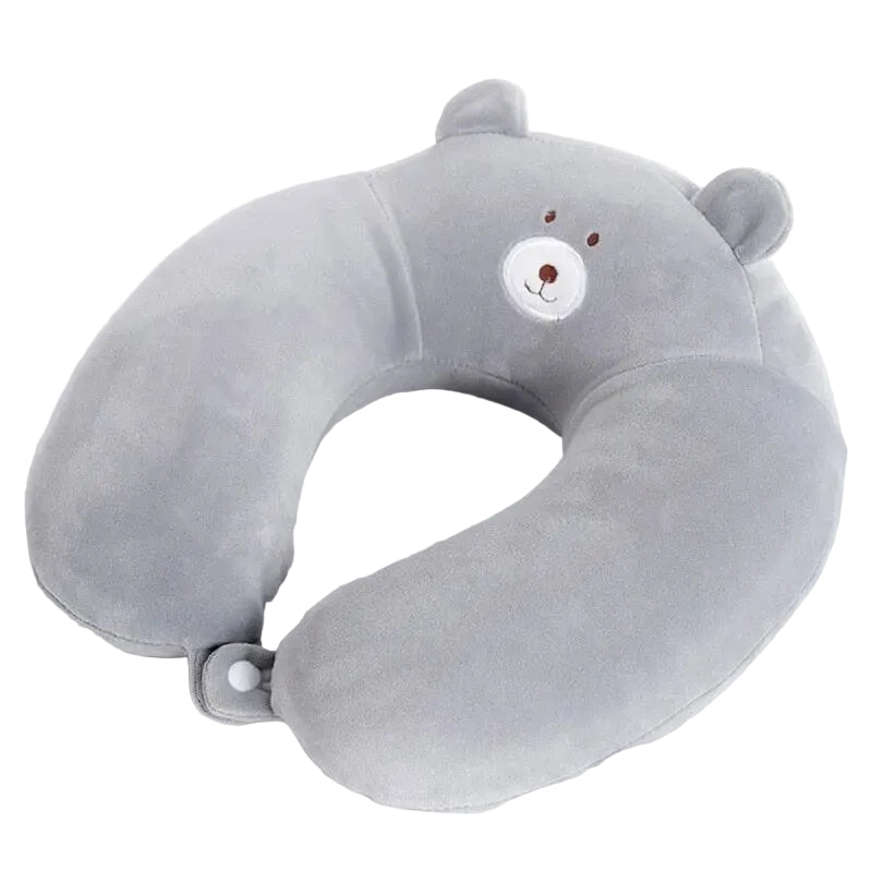 coussin de voyage a mémoire de forme enfant ours