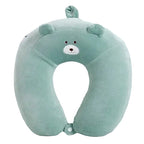 coussin de voyage a memoire de forme enfant ours