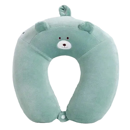 coussin de voyage a memoire de forme enfant ours