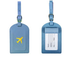 etiquette à bagage avion doré