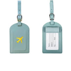 étiquette pour bagage avion doré