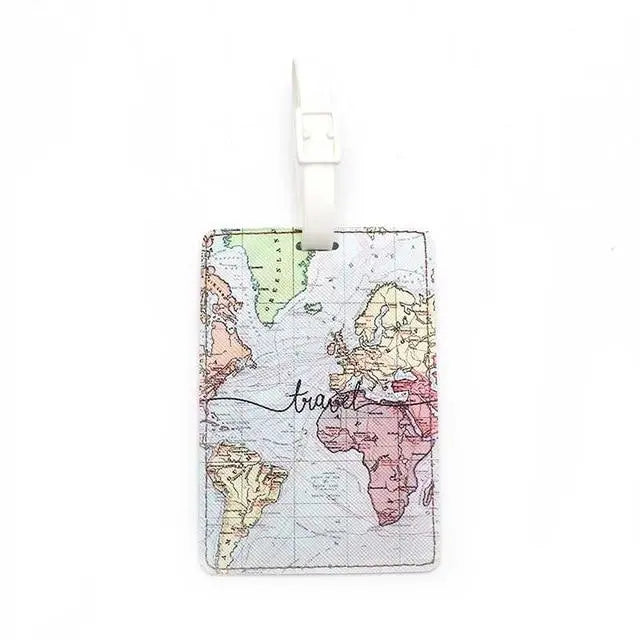 etiquette bagage travel map