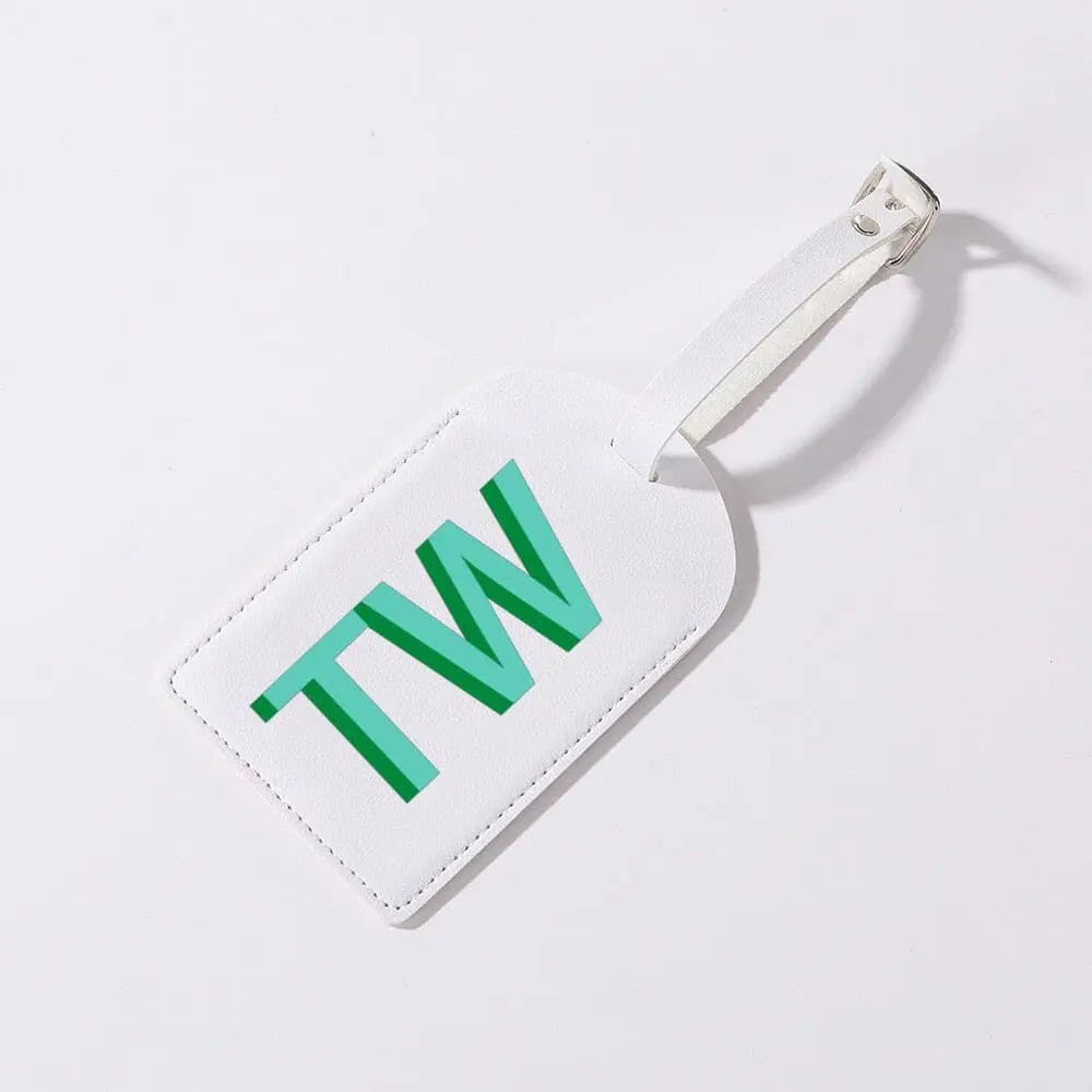 étiquettes bagage personnalisées initiales