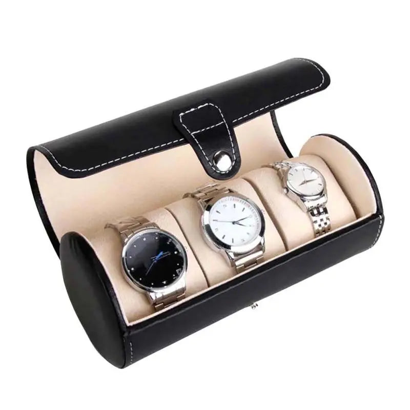 etui montres voyage noir