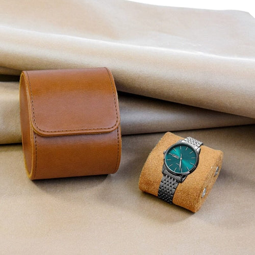 Étui Montre Voyage <br>Prestige (Marron) Voyage Paisible