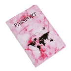 Étui Passeport Carte du Monde <br>Marbre Voyage Paisible