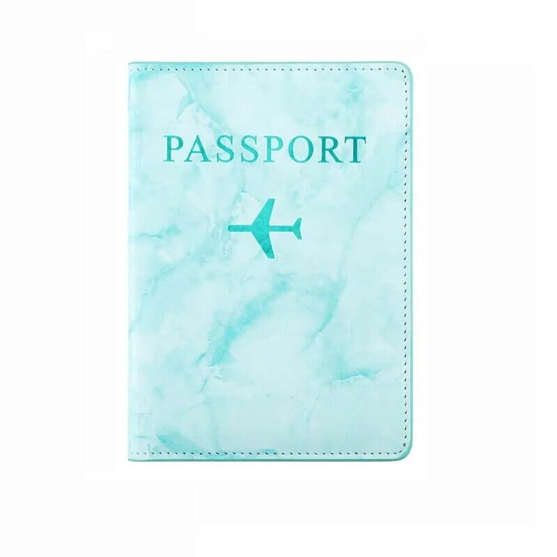 étui passeport marbre avion