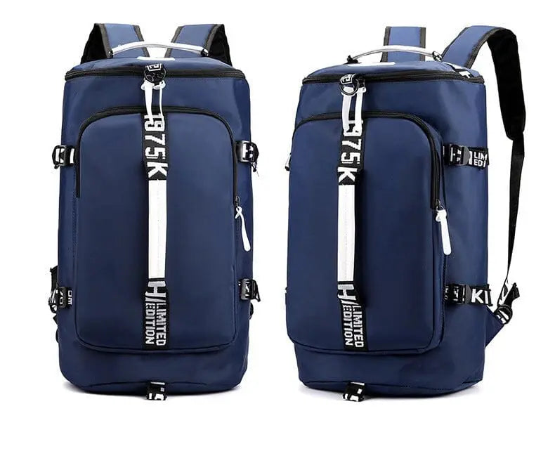 grand sac dos femme voyage convertible tendance bleu marine