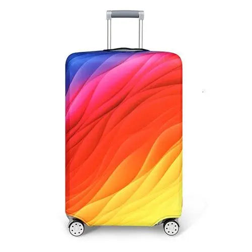 housse valise arc-en-ciel